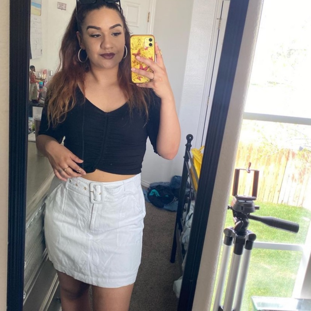 White and gold skirt size 12